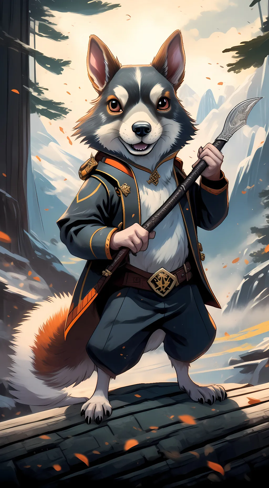 ai character: God of dog background