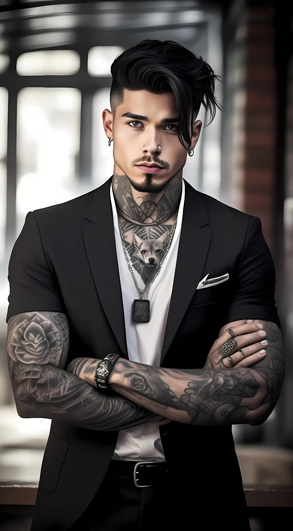 ai character: Asher Grayson background