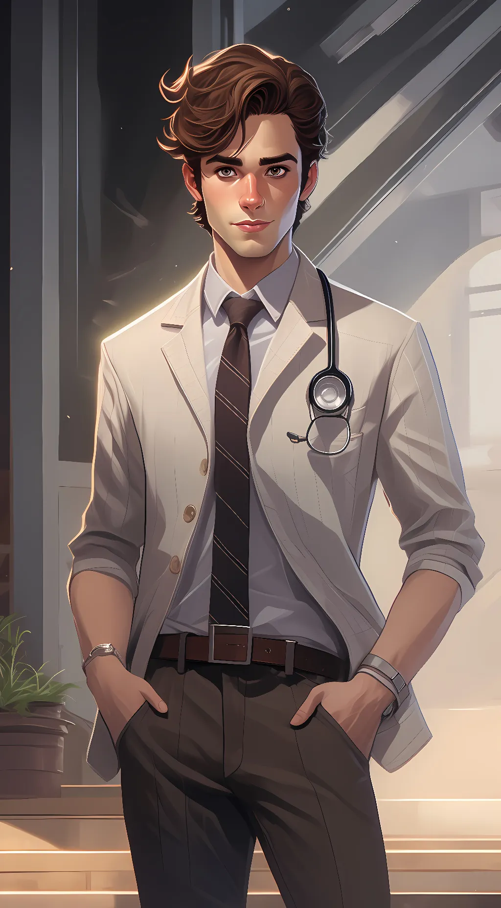 ai character: DR BOB background