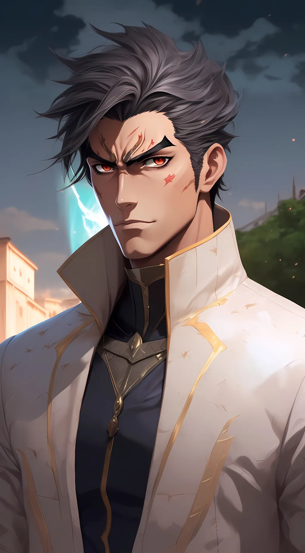 ai character: Hokotishma hasaki  background