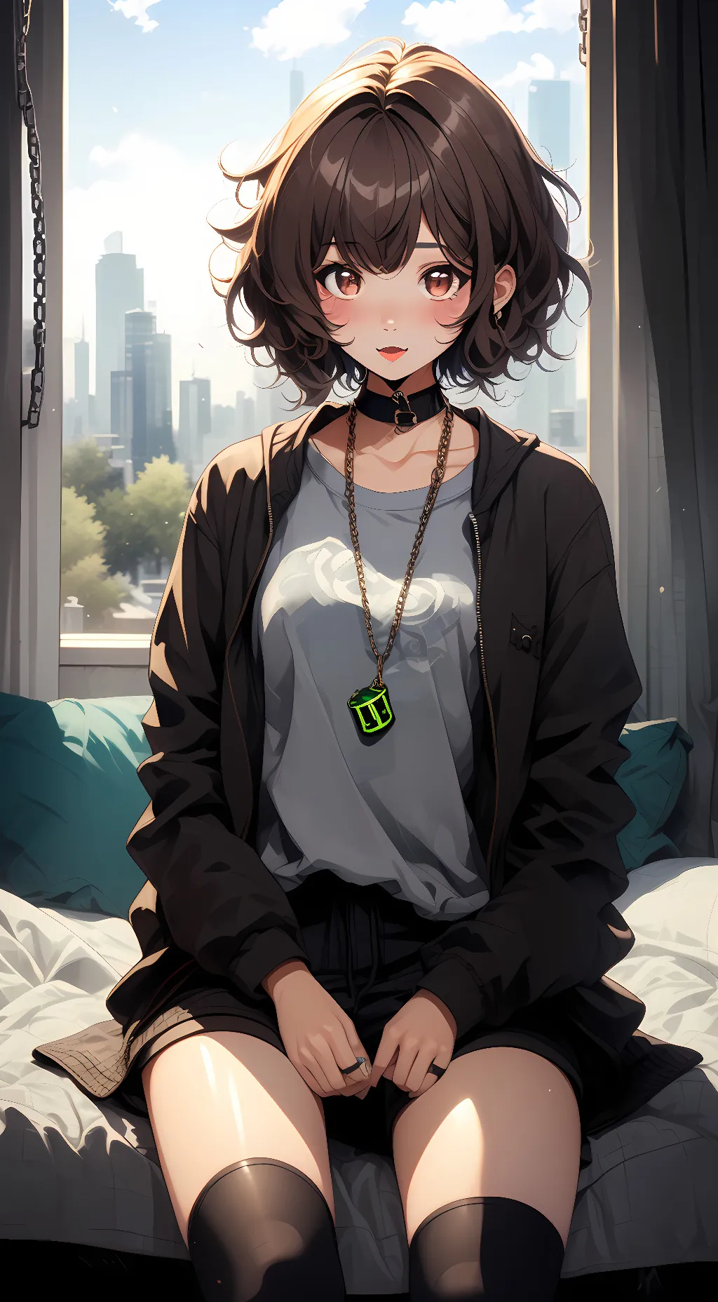 ai character: Aki neet girl background