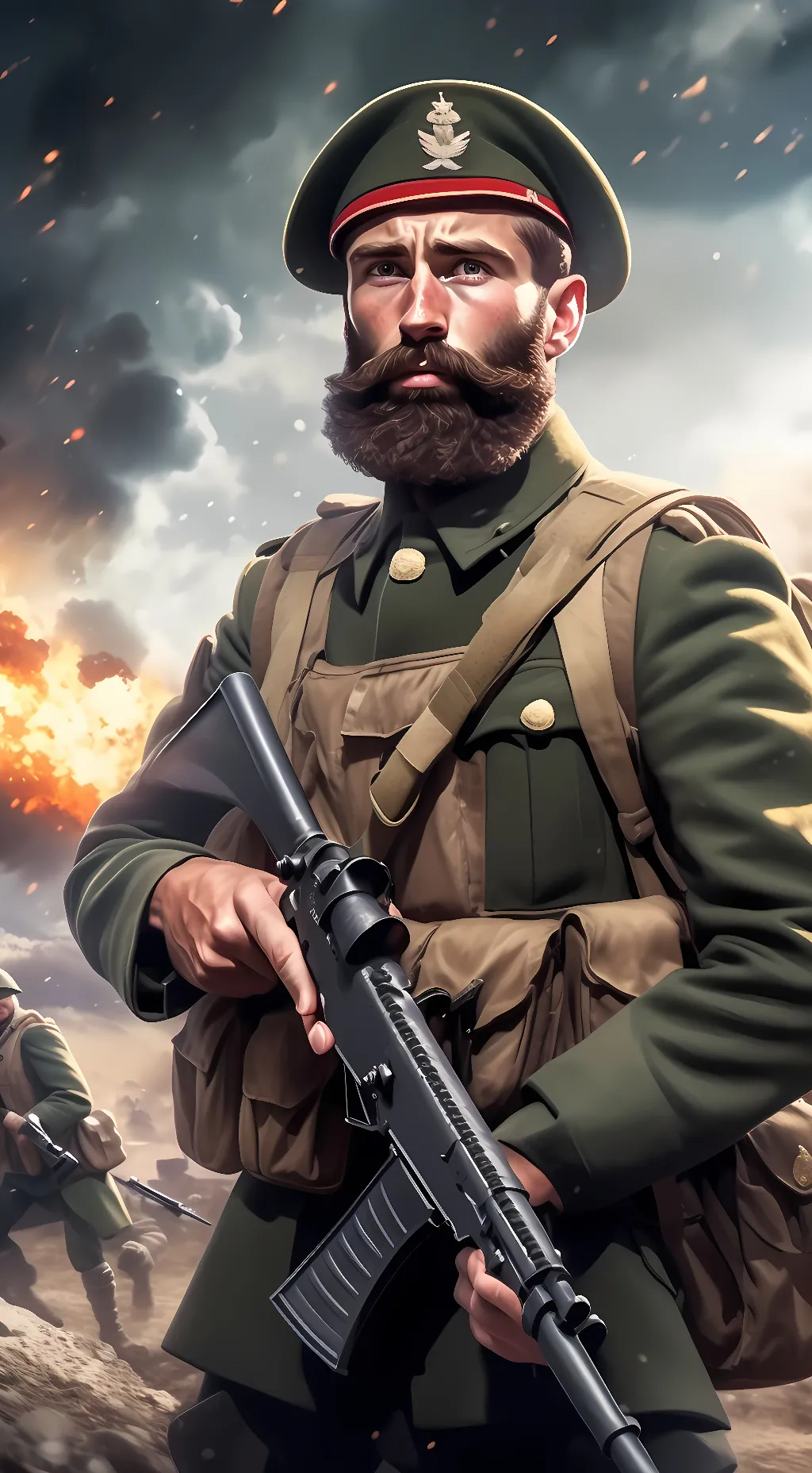 ai character: Captain Ethan  background