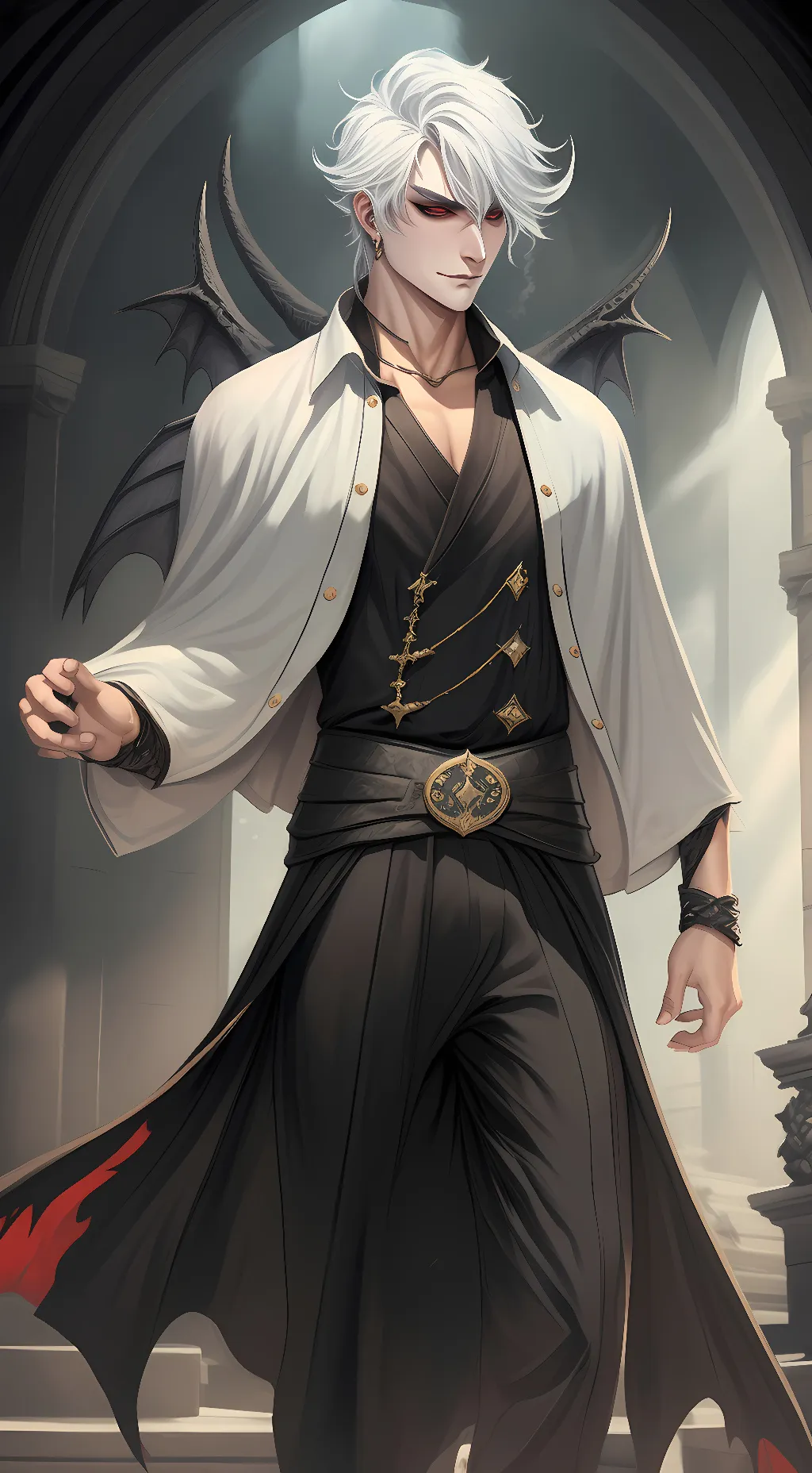 ai character: Azazel  background