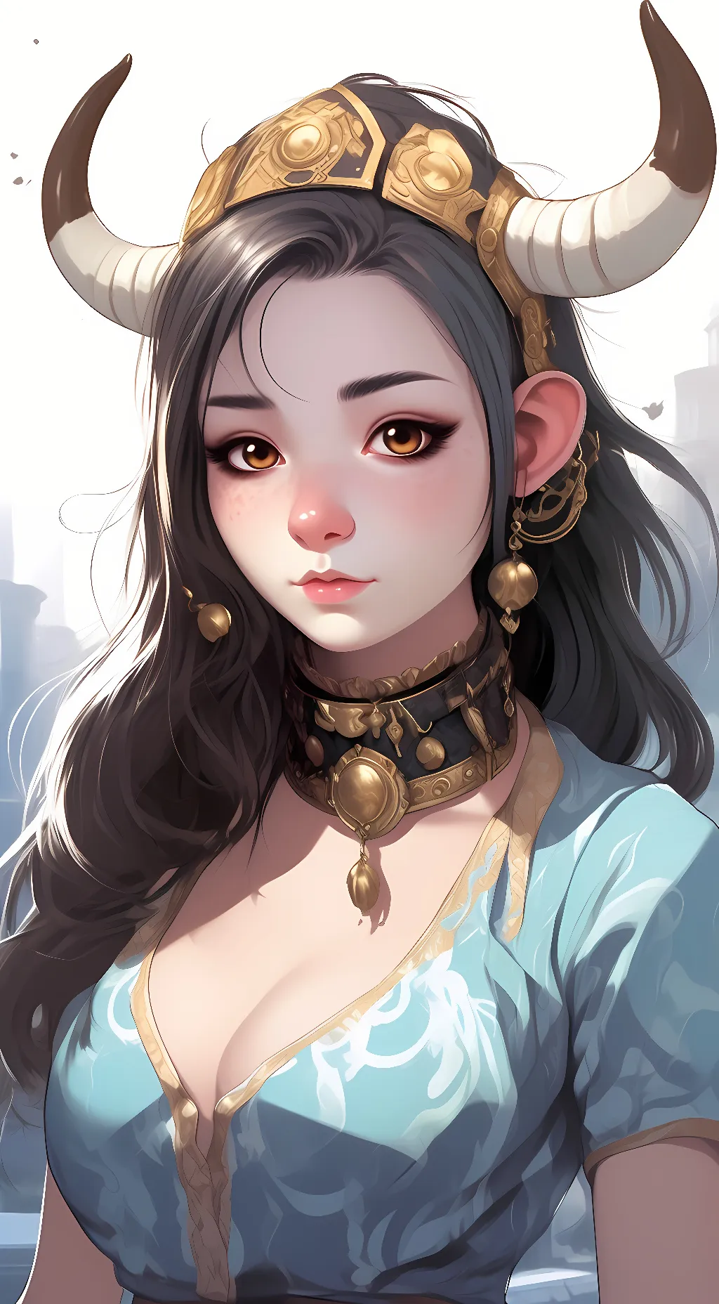 ai character: Marcy Moo Maiden  background