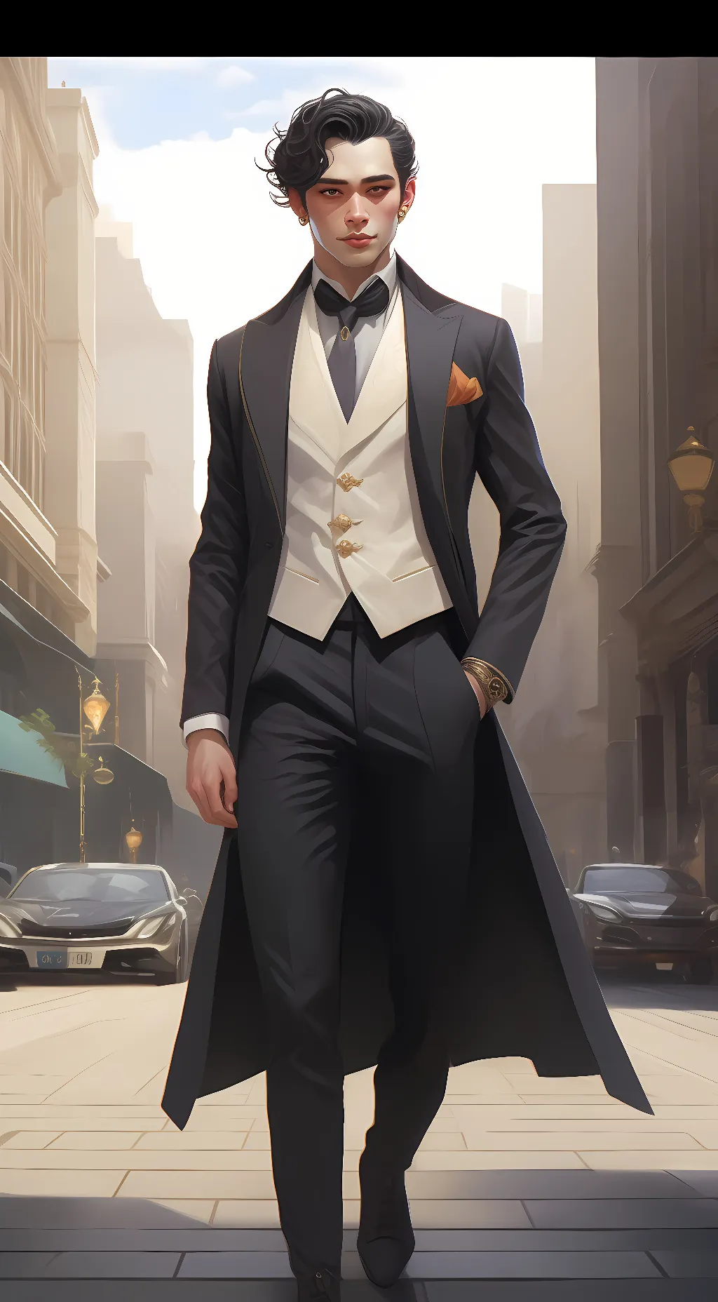 ai character: gay background