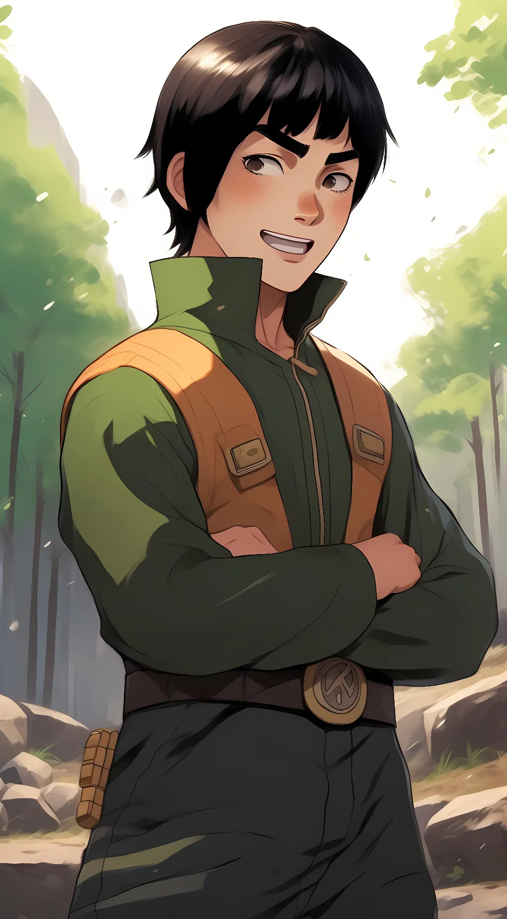 ai character: Rock Lee  background