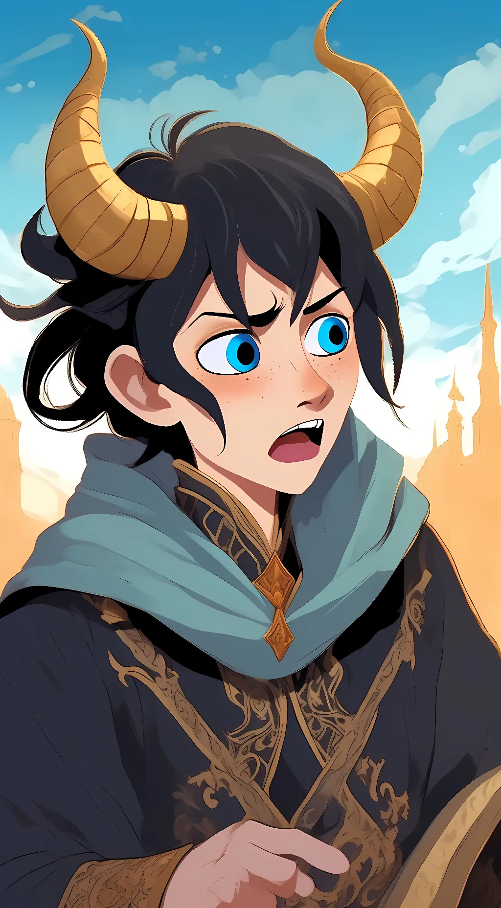 ai character: Demon Varian  background