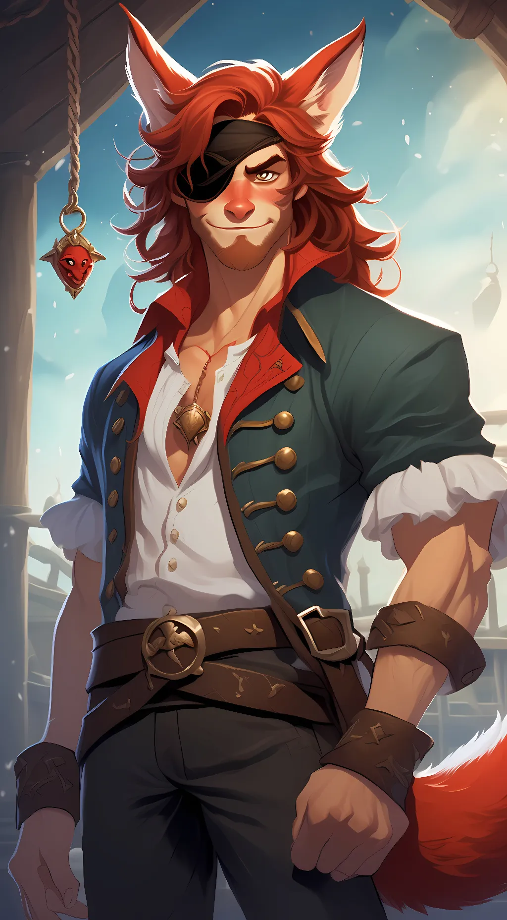 ai character: Glamrock Foxy  background