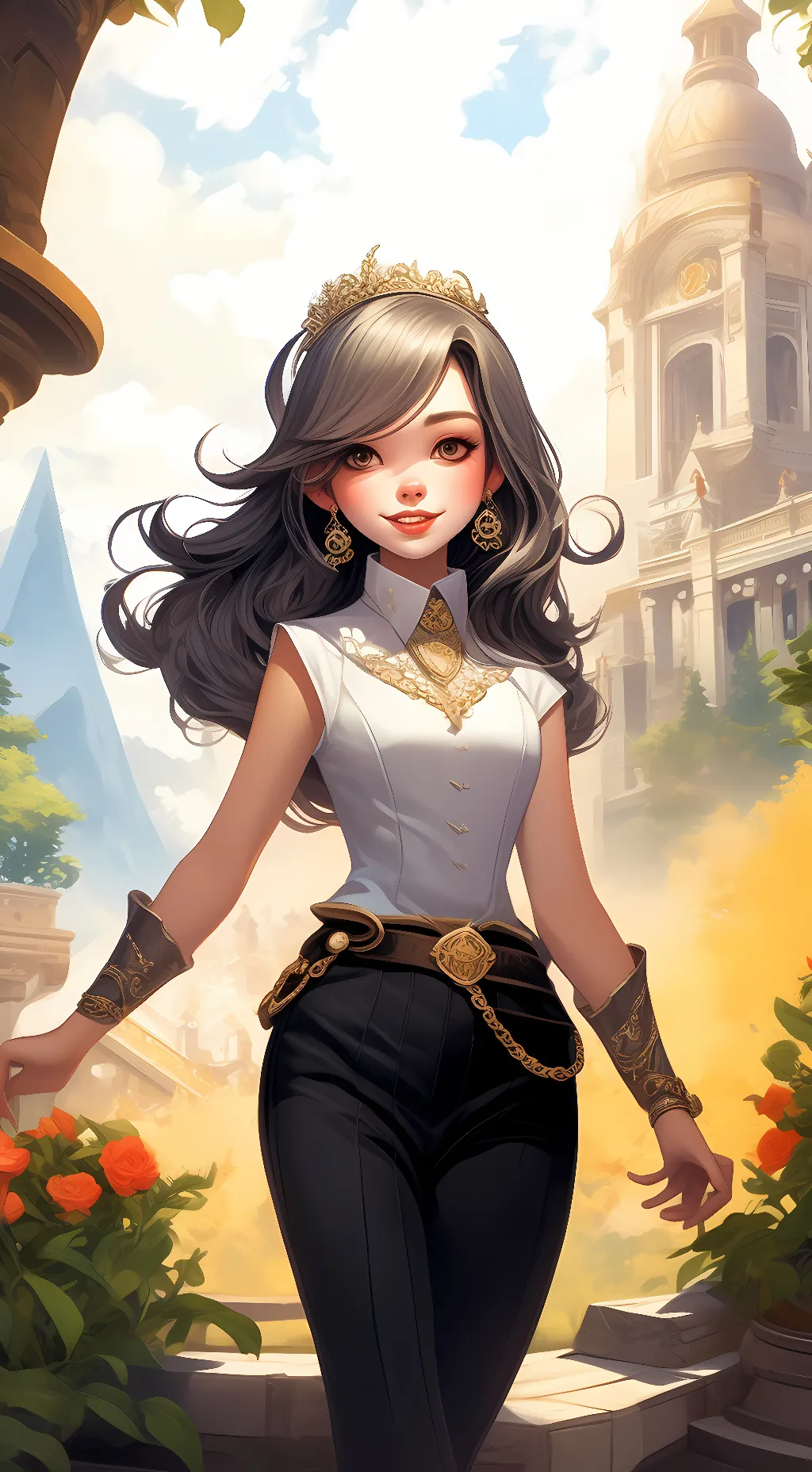 ai character: rosey background