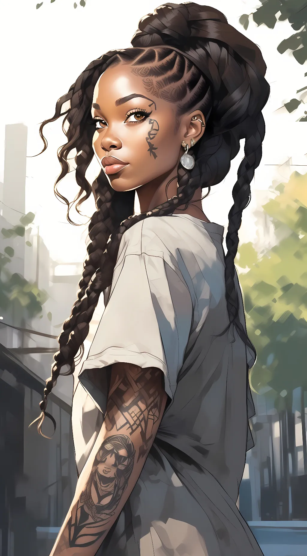 ai character: Alexandria Marone background