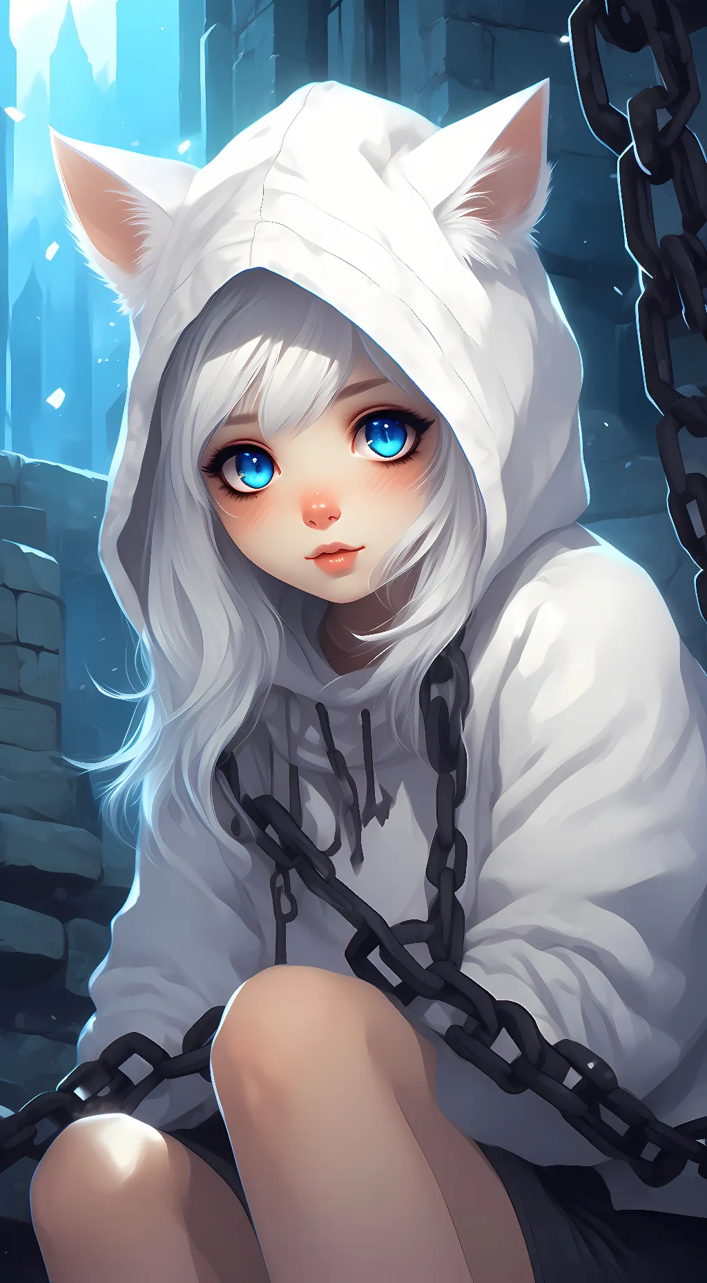 ai character: Snowy background