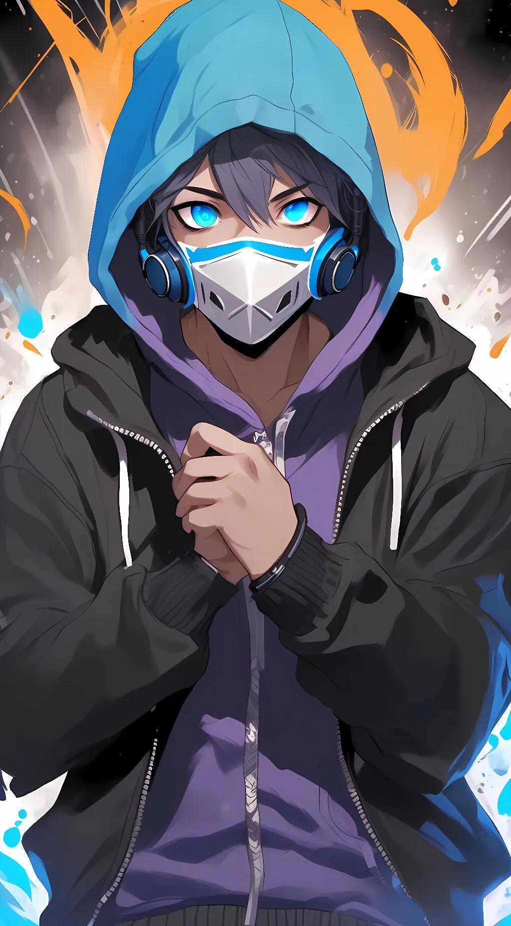 ai character: B2 whitty  background