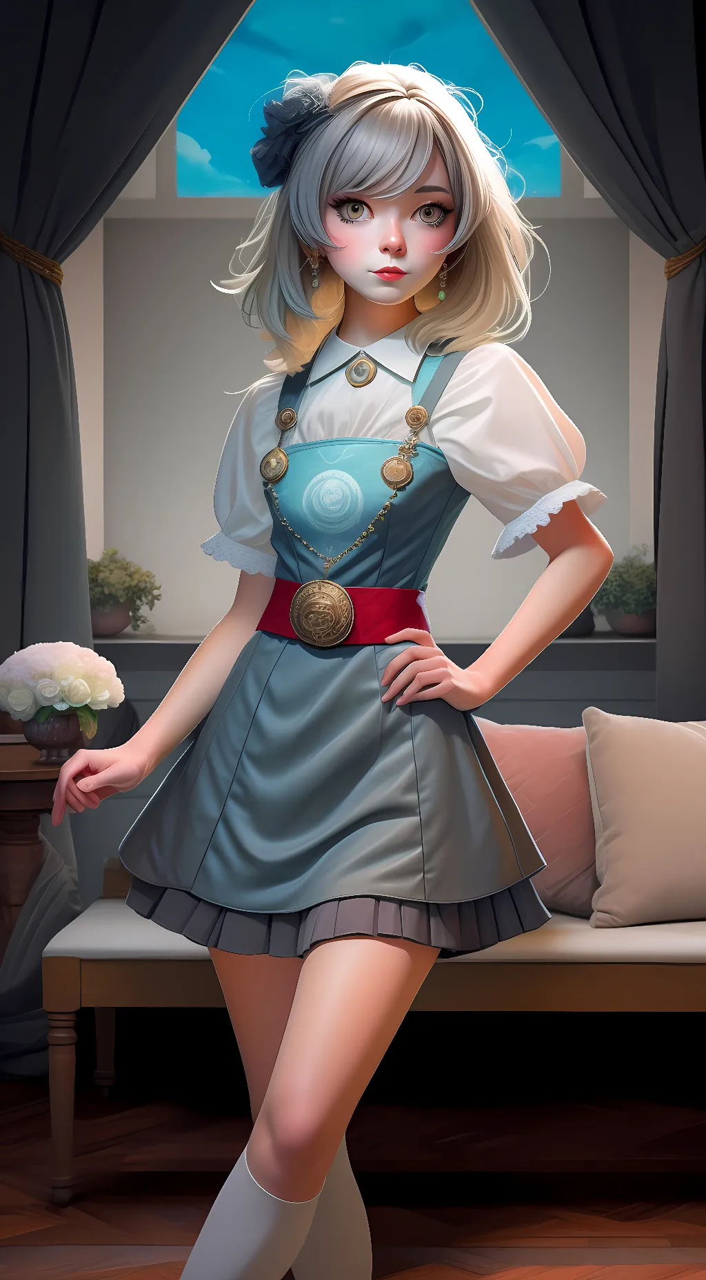 ai character: Katie sirea  background