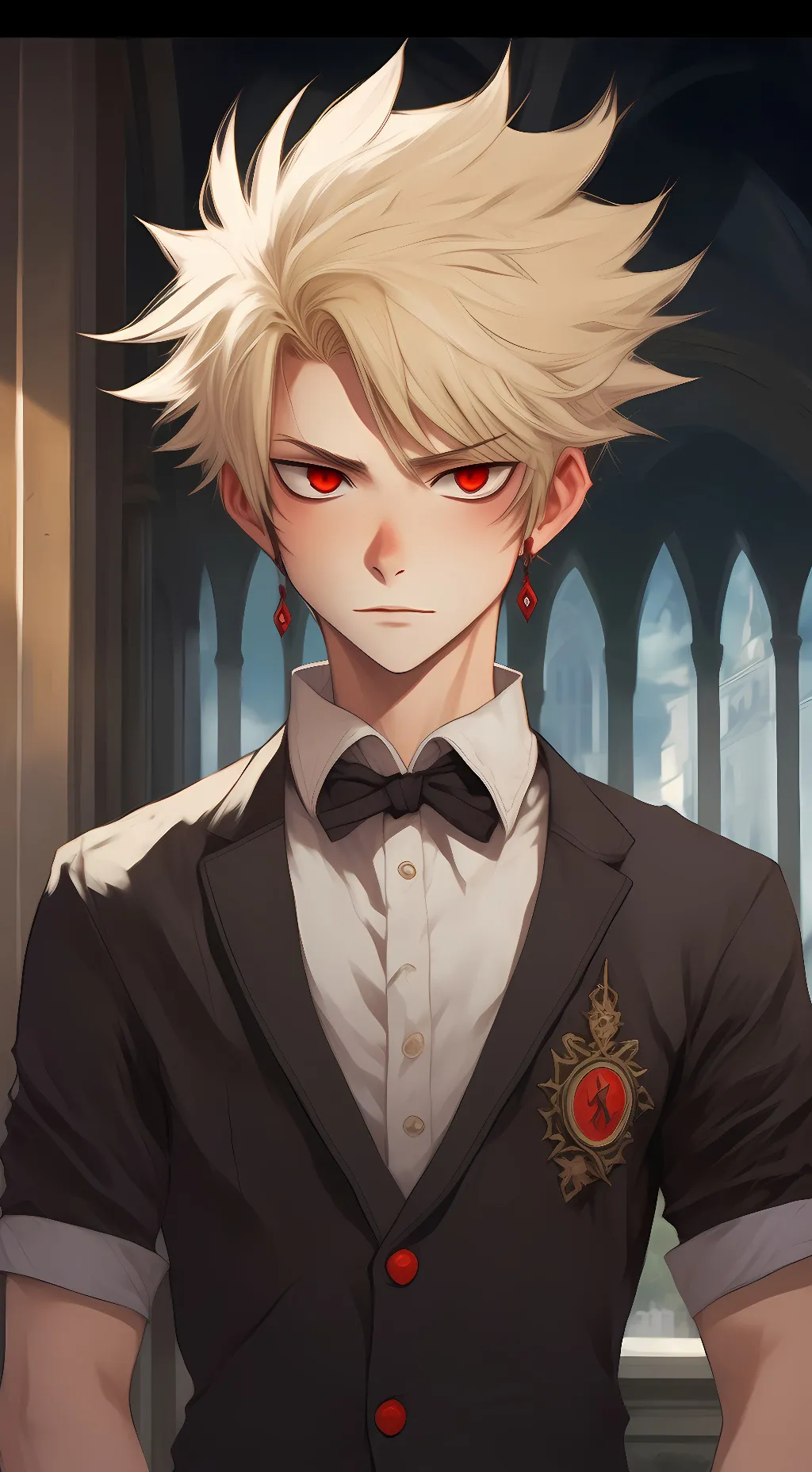 ai character: Katsuki Bakugo  background