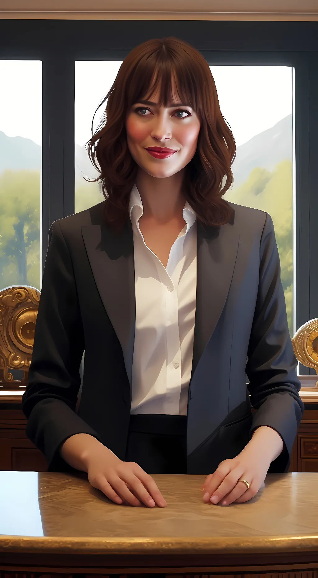 ai character: Anastasia Steele background
