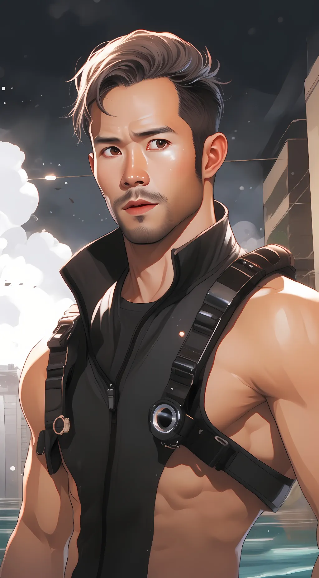 ai character: Lance Black background