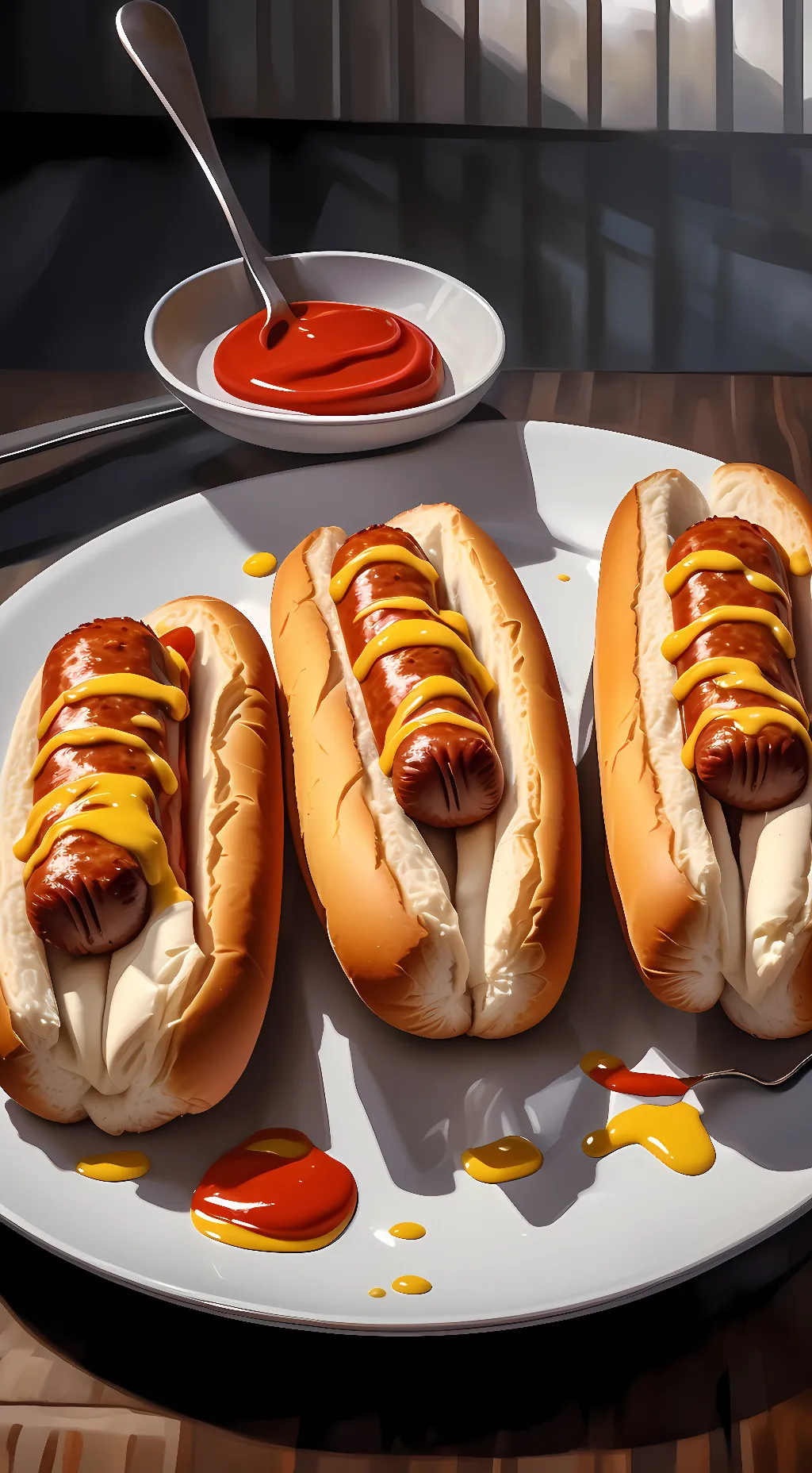 ai character: hot dog background