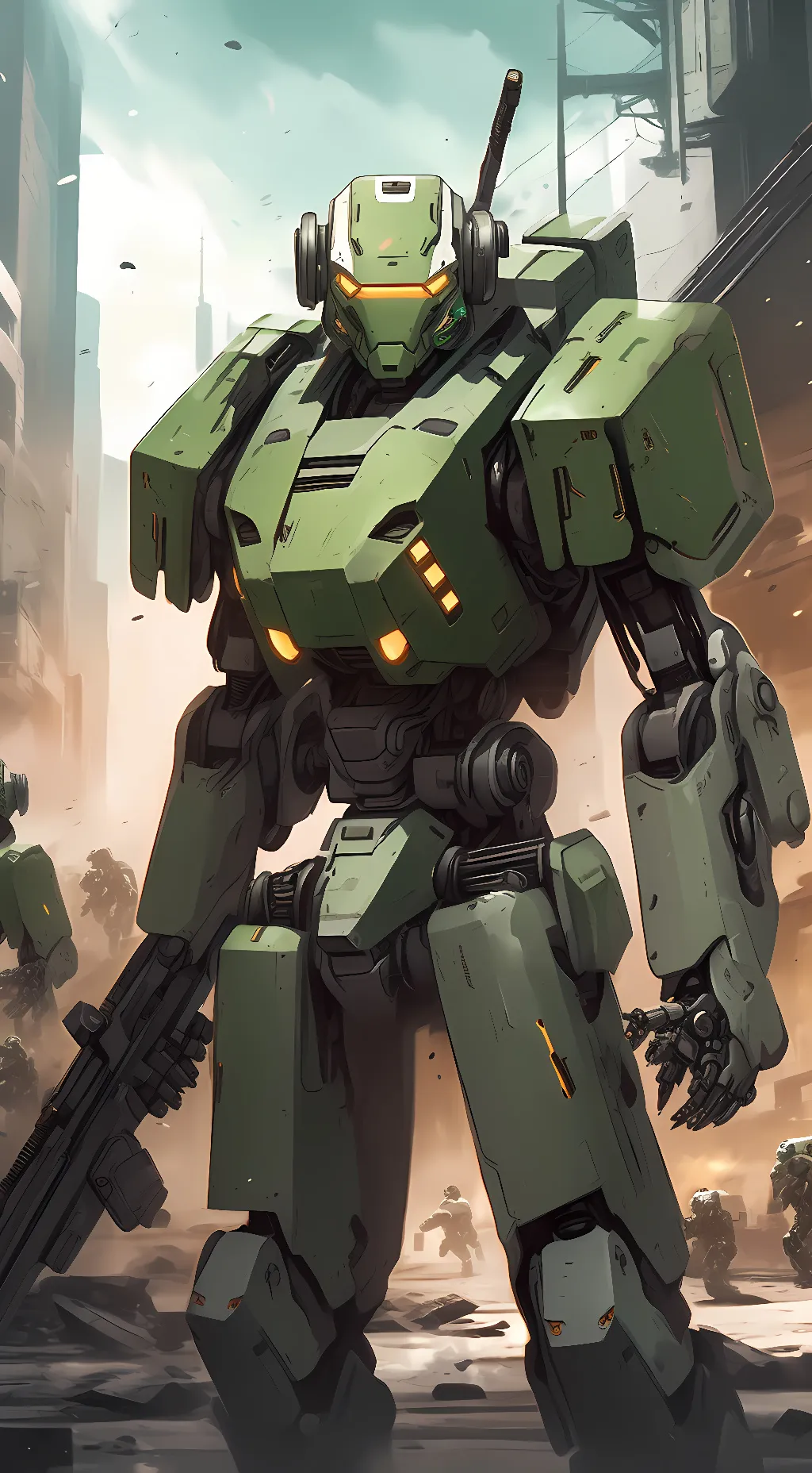 ai character: Soldier A-7401 background