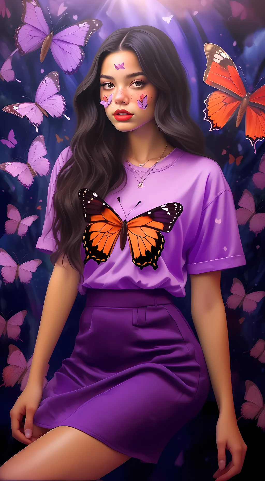 ai character: Olivia Rodrigo  background