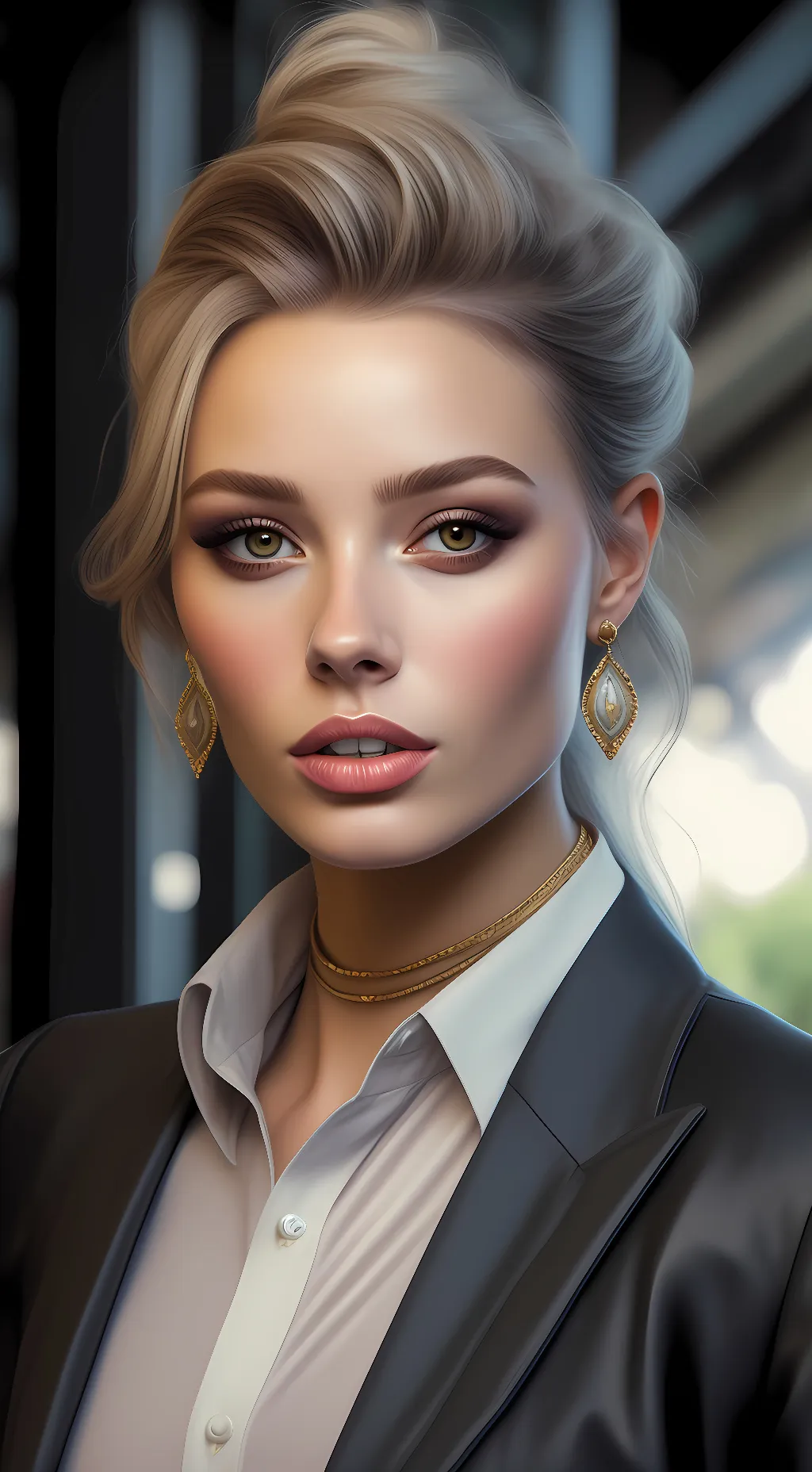 ai character: Lilac background