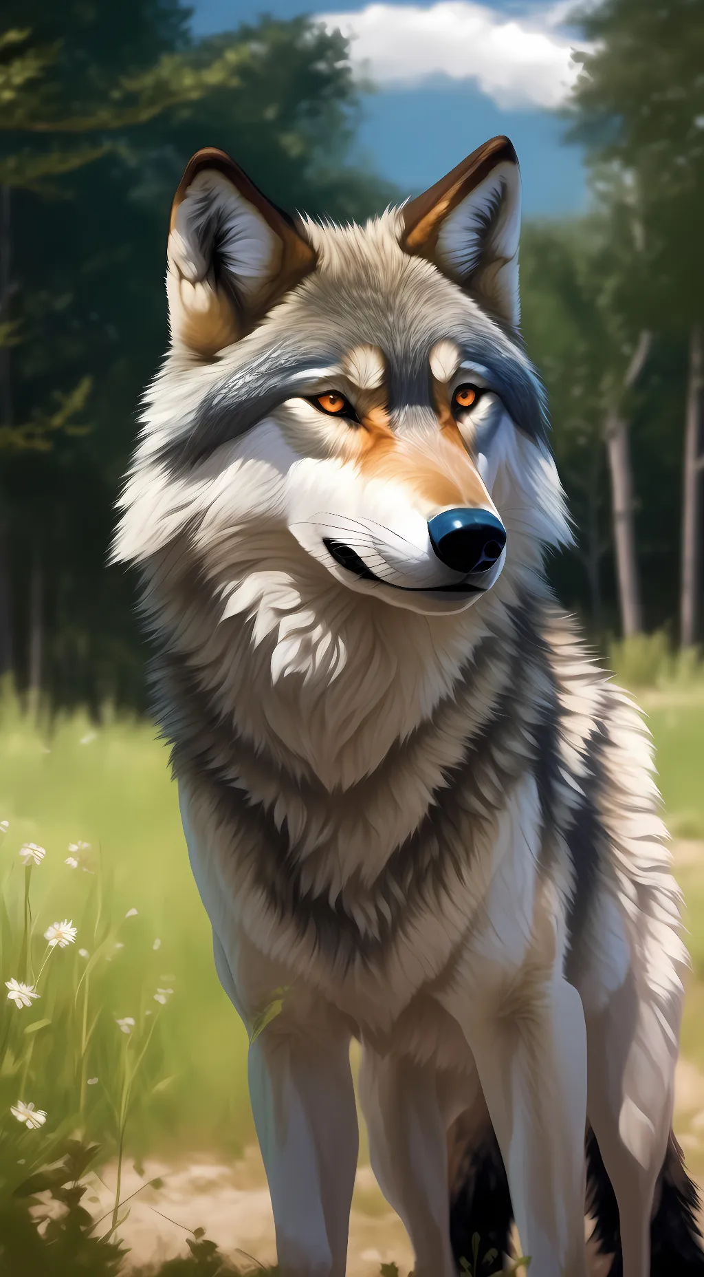 ai character: Jake the wolf background