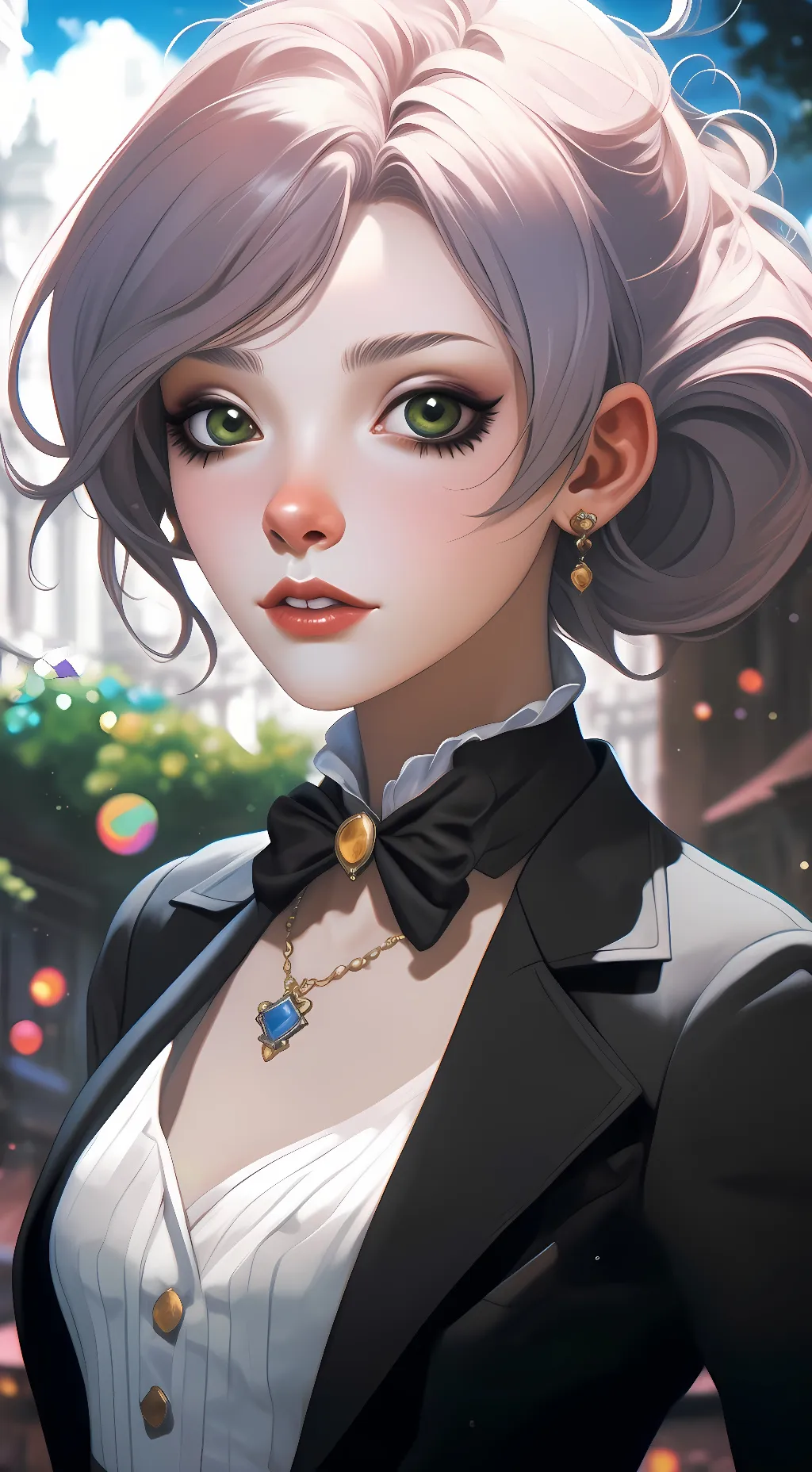 ai character: crystal background