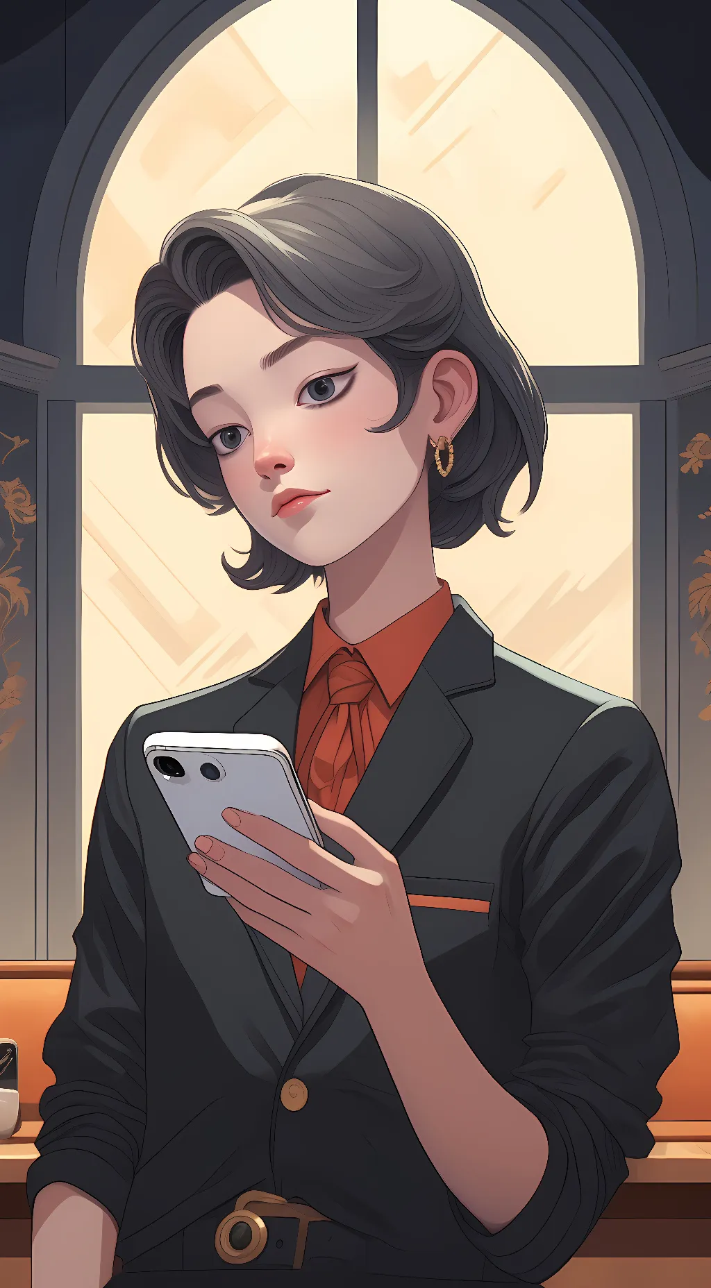 ai character: Paisley background