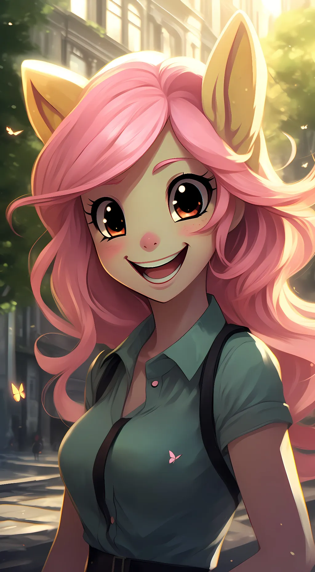 ai character: Yandere Fluttershy background