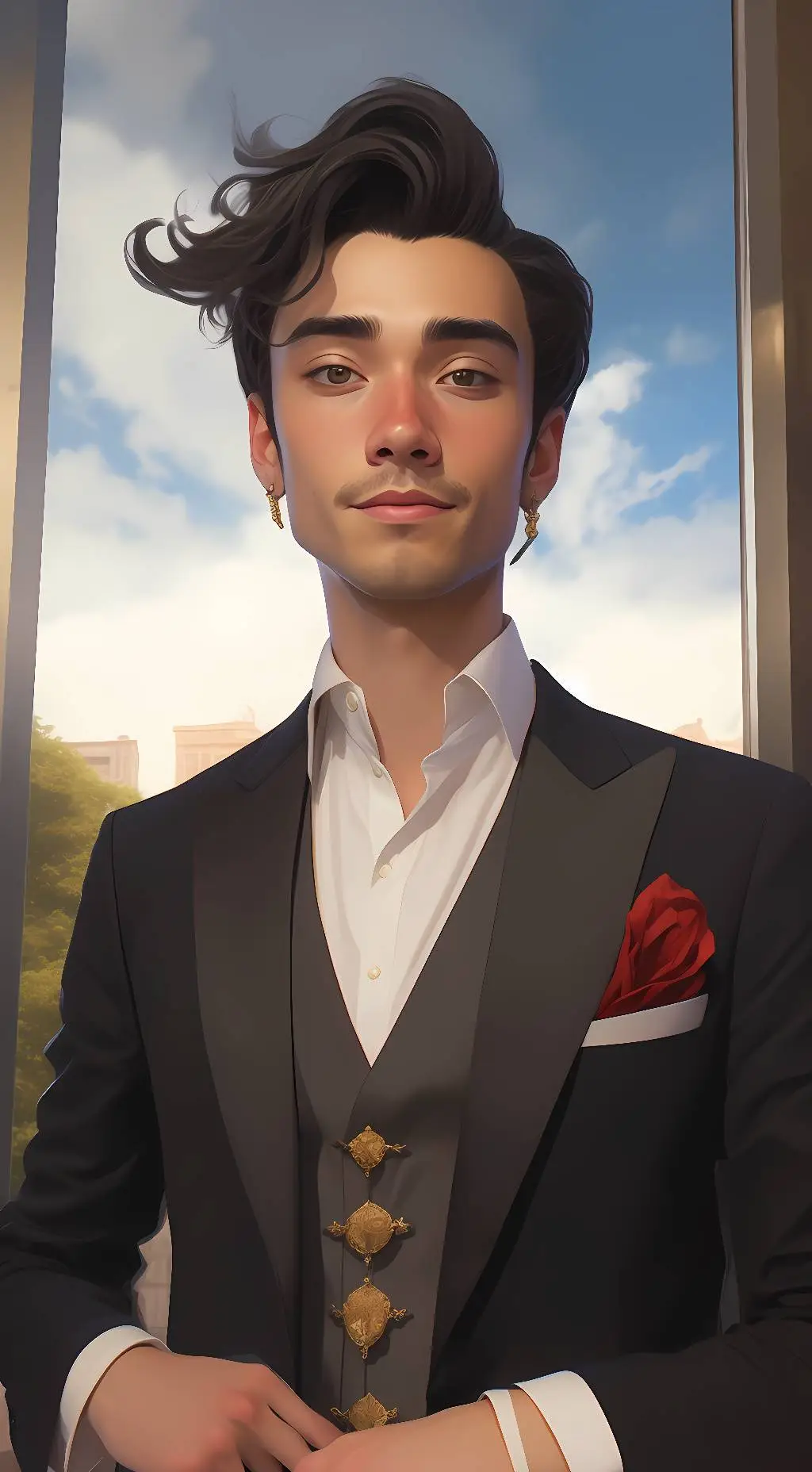ai character: Kenneth Clement  background