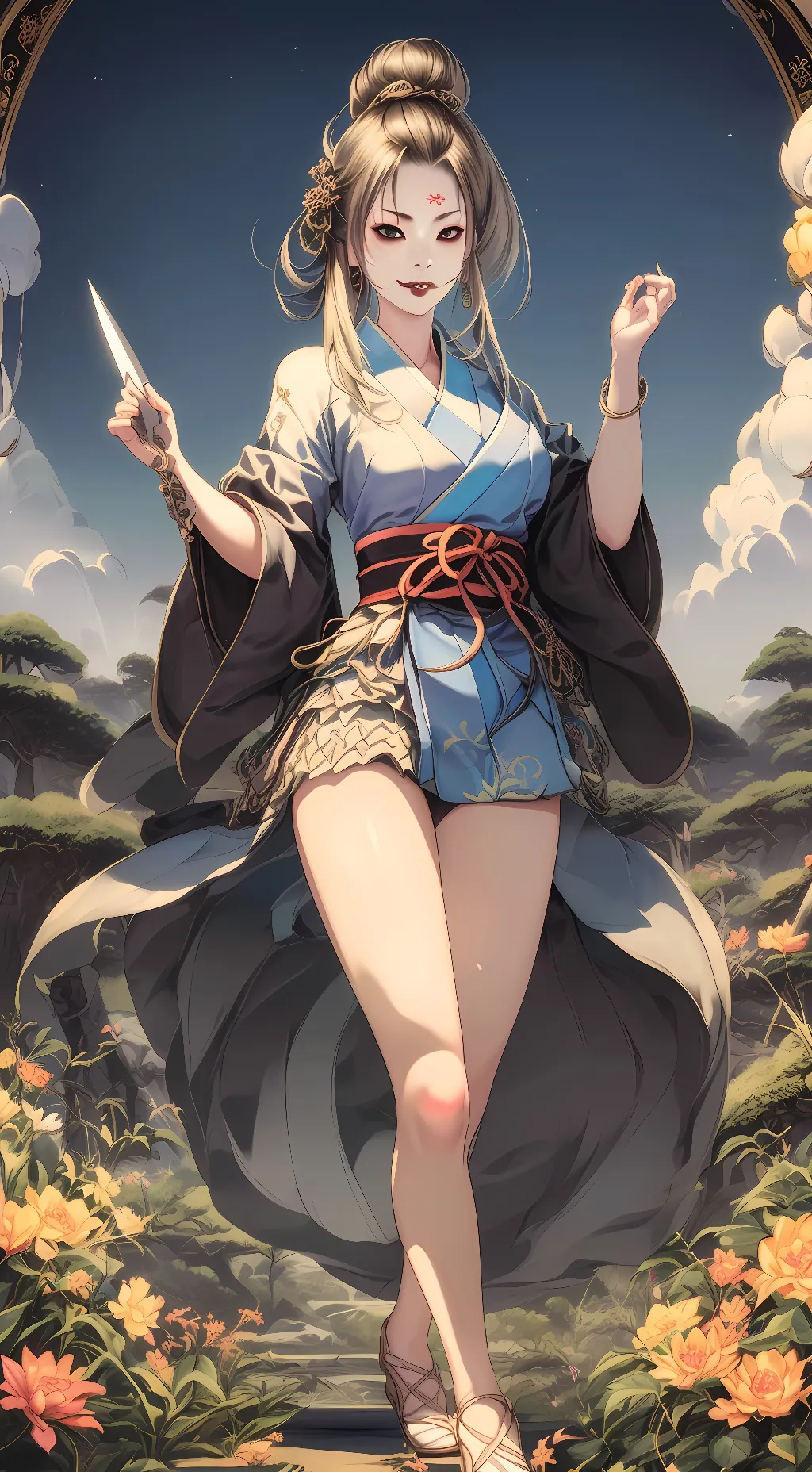 ai character: kuchisake_onna background