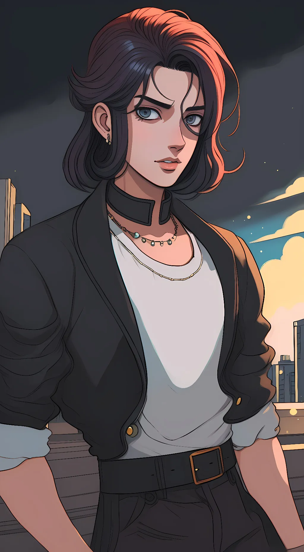 ai character: eren Green background