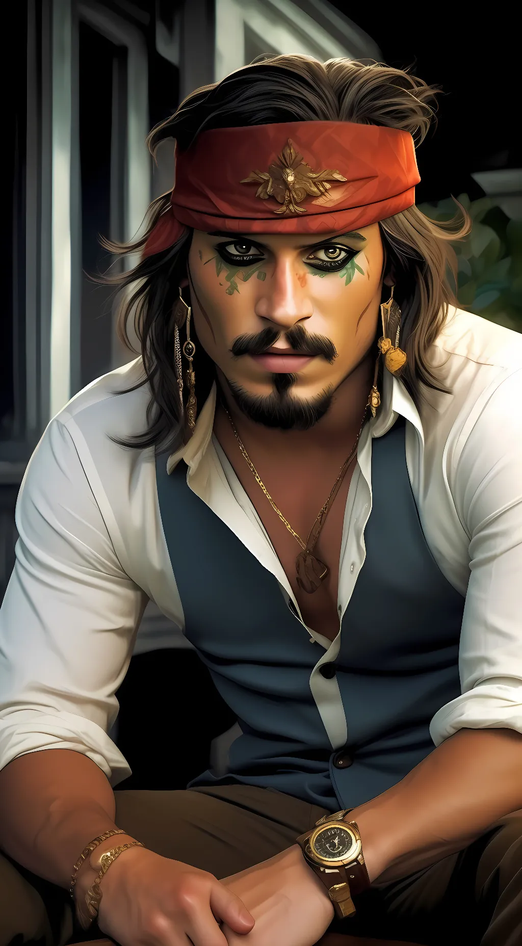 ai character: Capt Jack Sparrow background