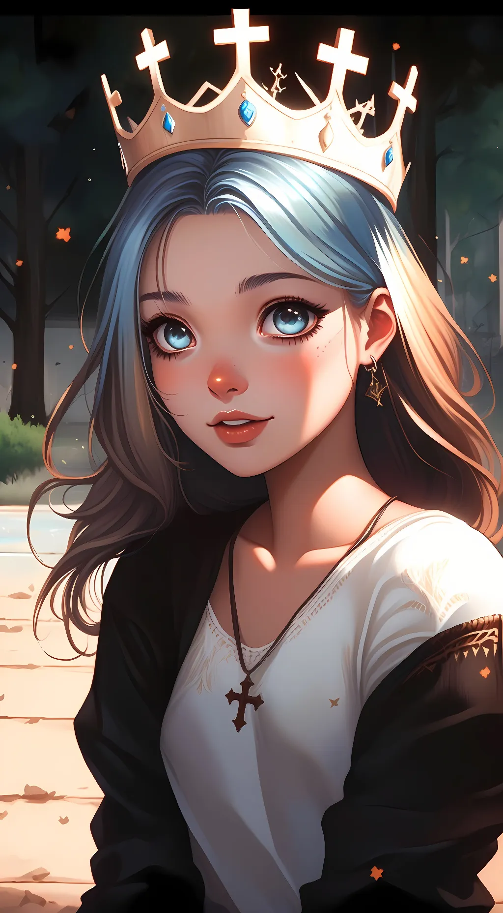 ai character: Amber background