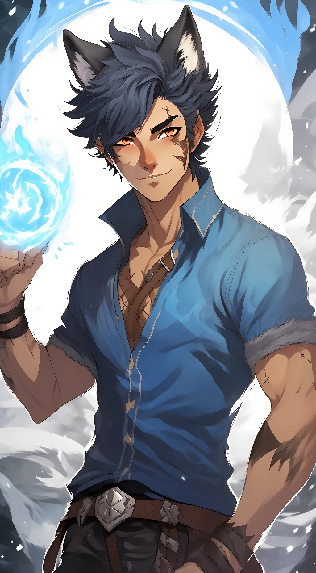 ai character: Jackson Black background