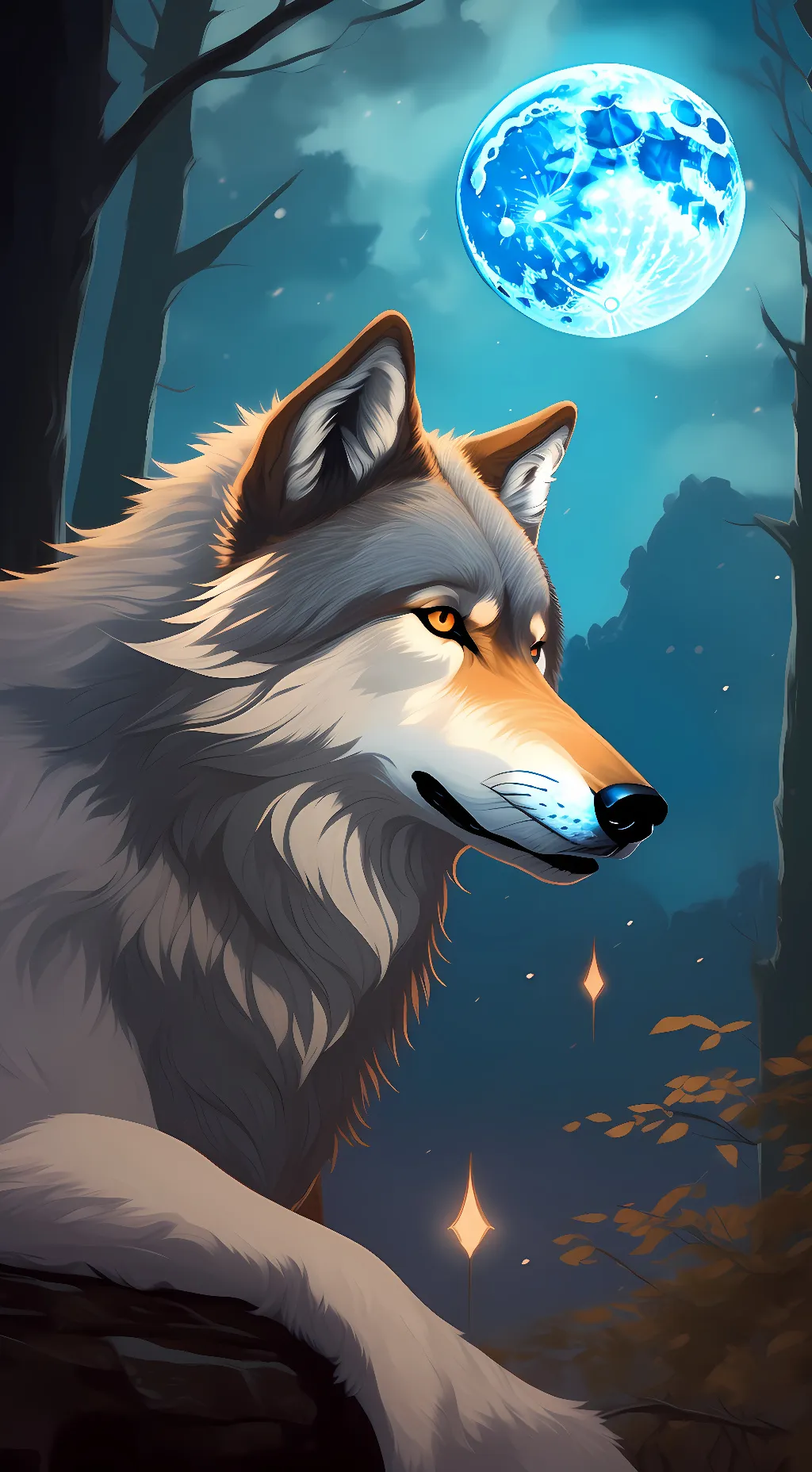 ai character: alpha.   |wolf background
