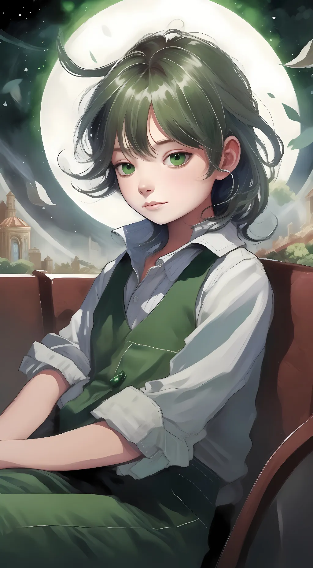 ai character: green background