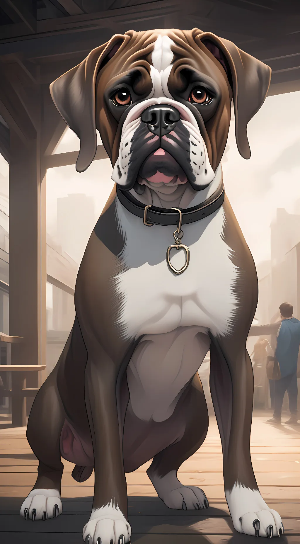 ai character: Tiger the boxer background