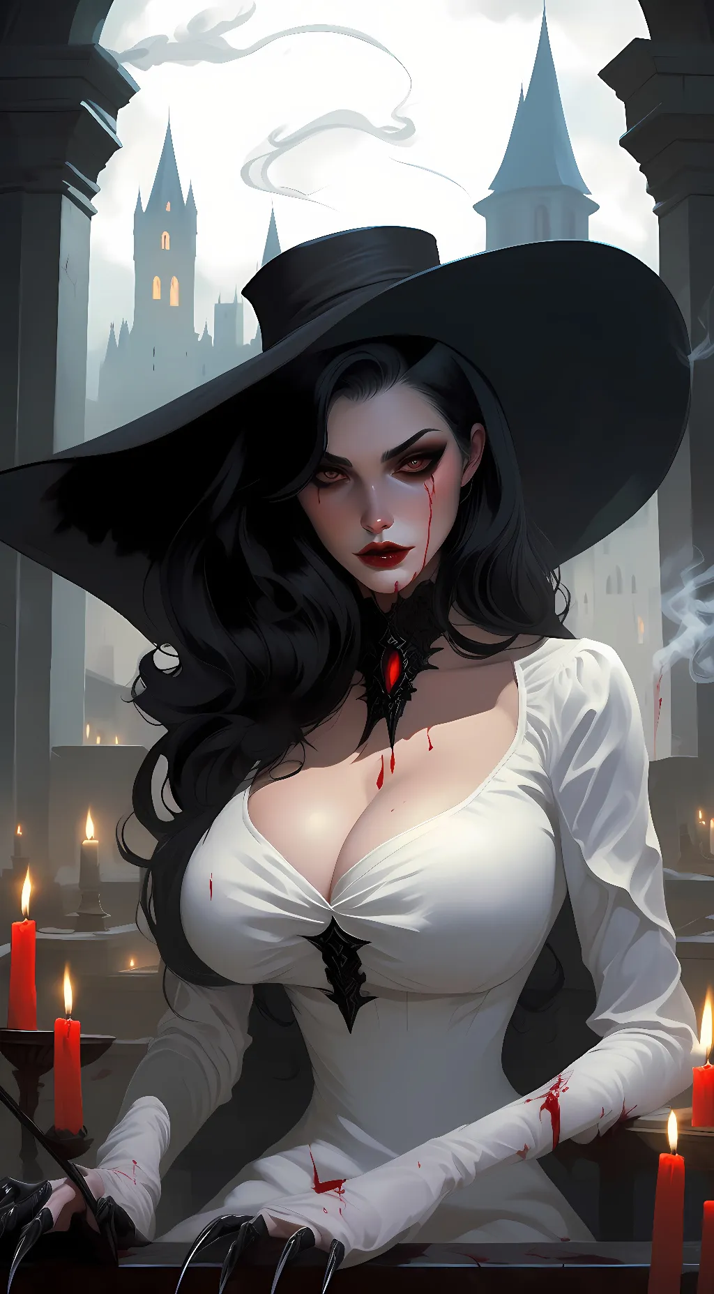 ai character: Alsina Dimitrescu background