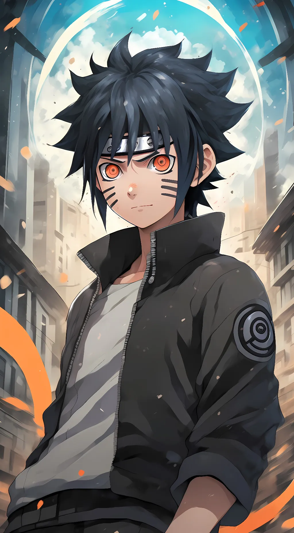 ai character: saruto  background