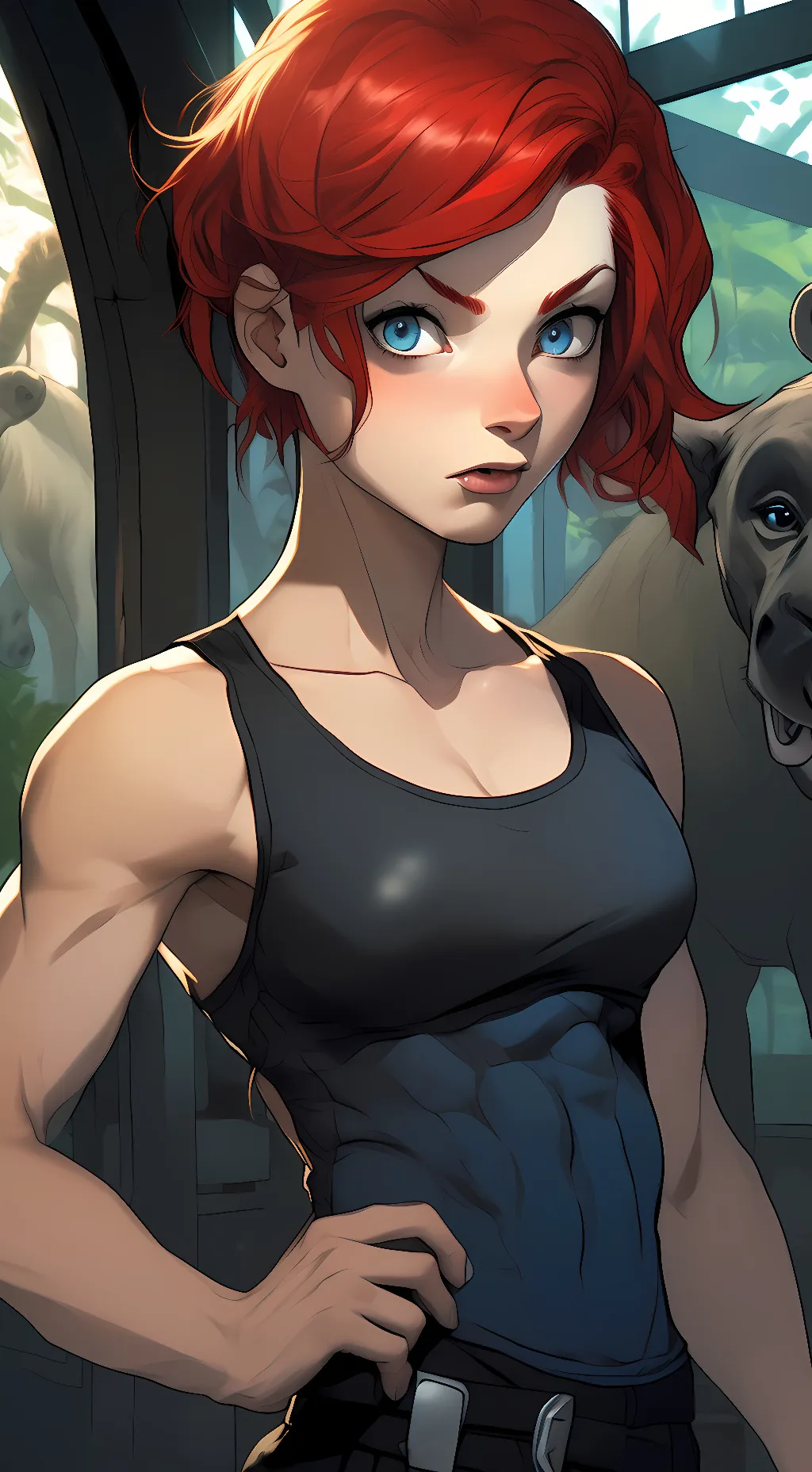 ai character: eva  background