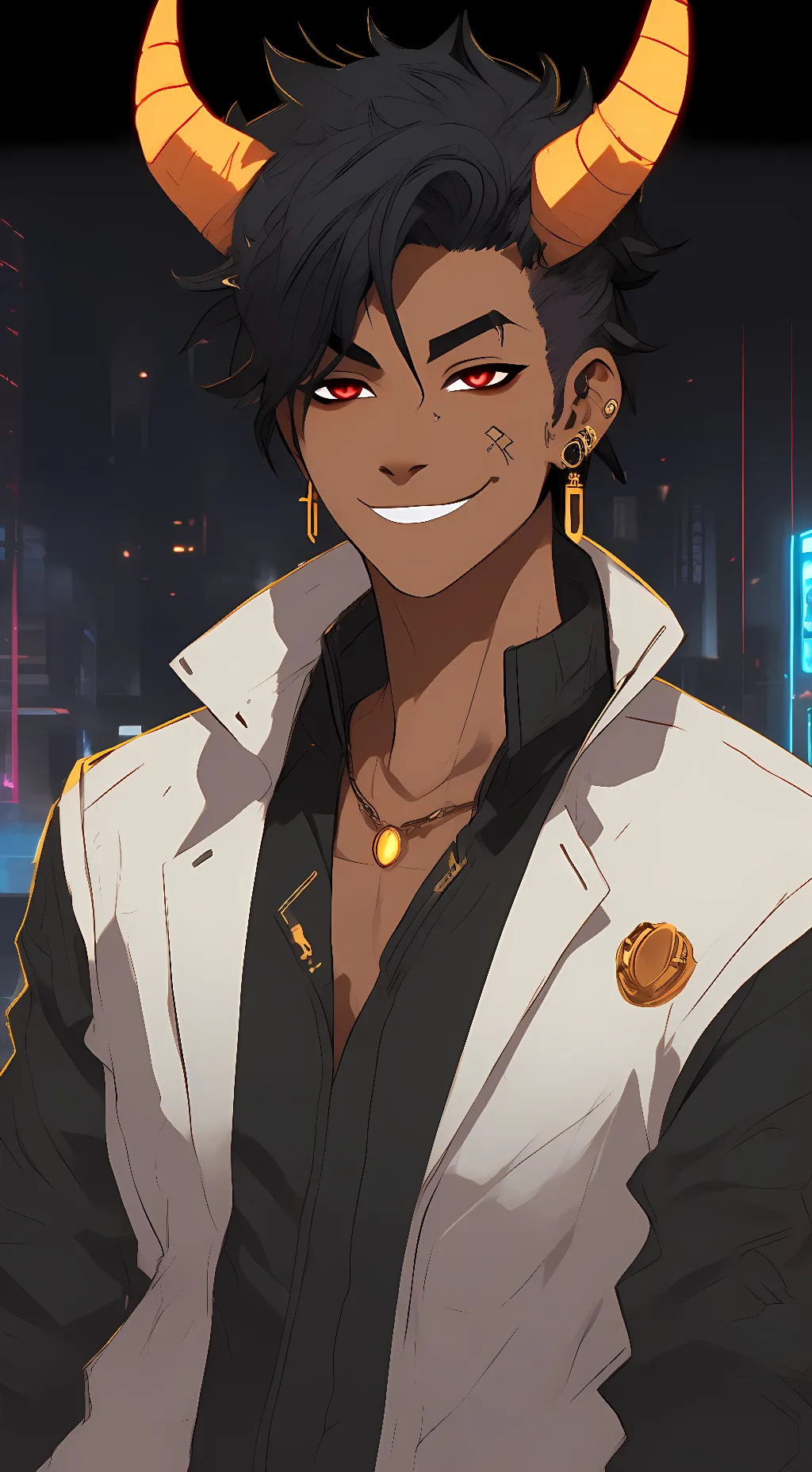 ai character: Dark background