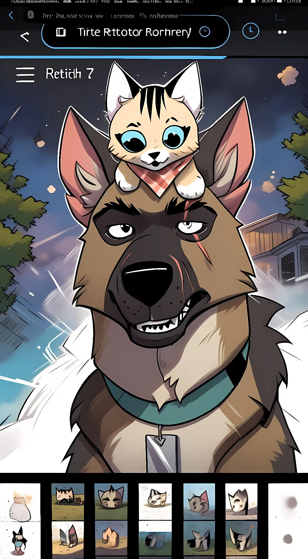 ai character: Pixie and Brutus.. background