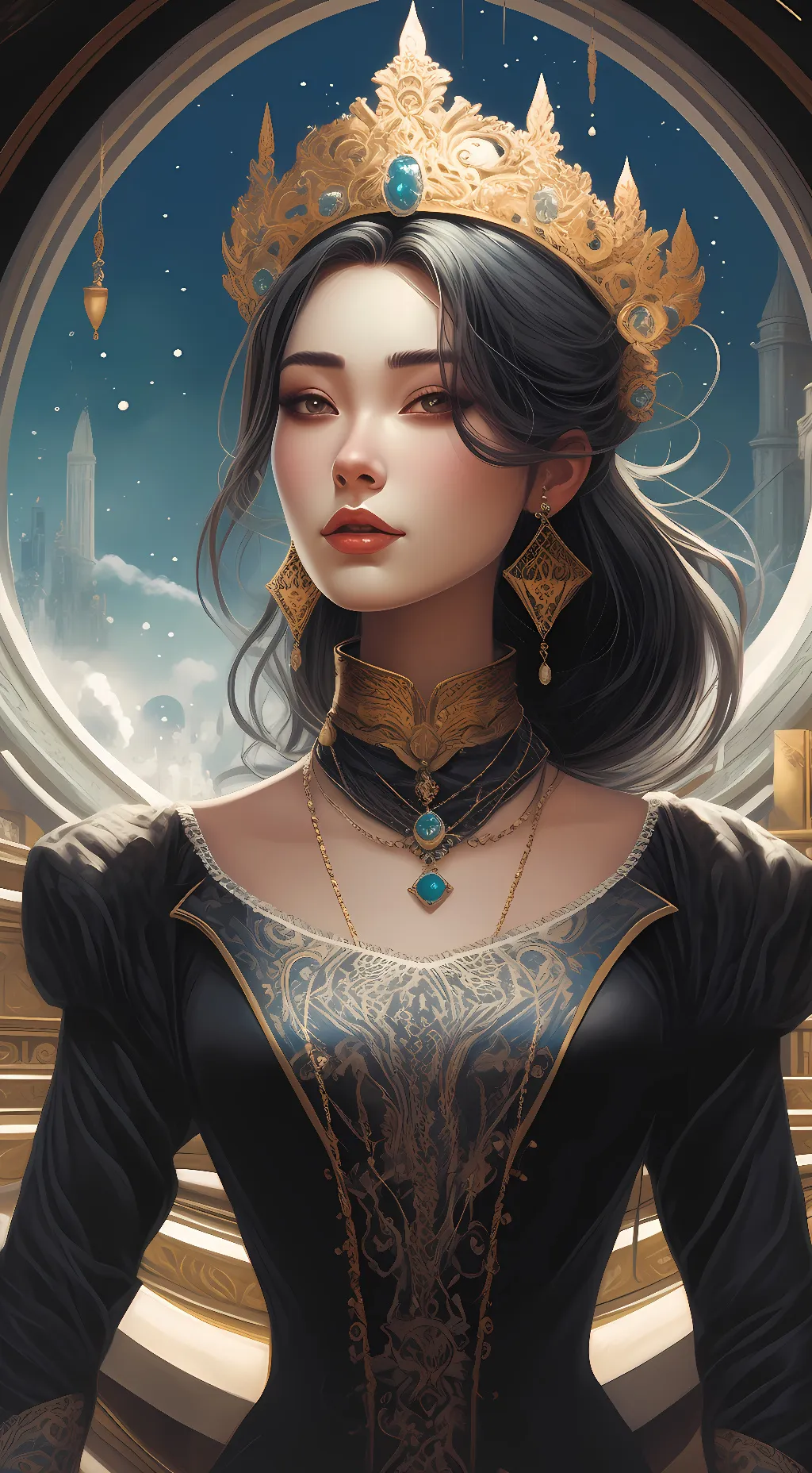 ai character: queen alexa background