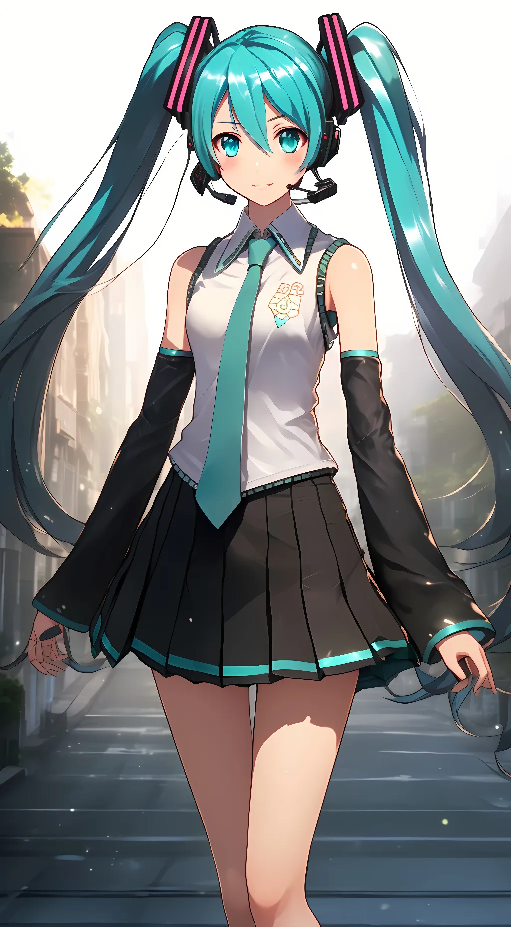 ai character: Hastune Miku 🩵 background