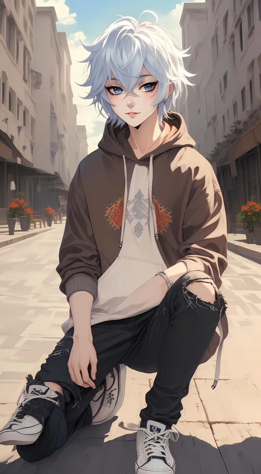 ai character: Senju Akashi  background