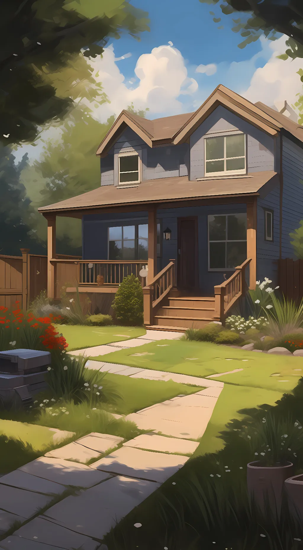 ai character: Your backyard🌿 background