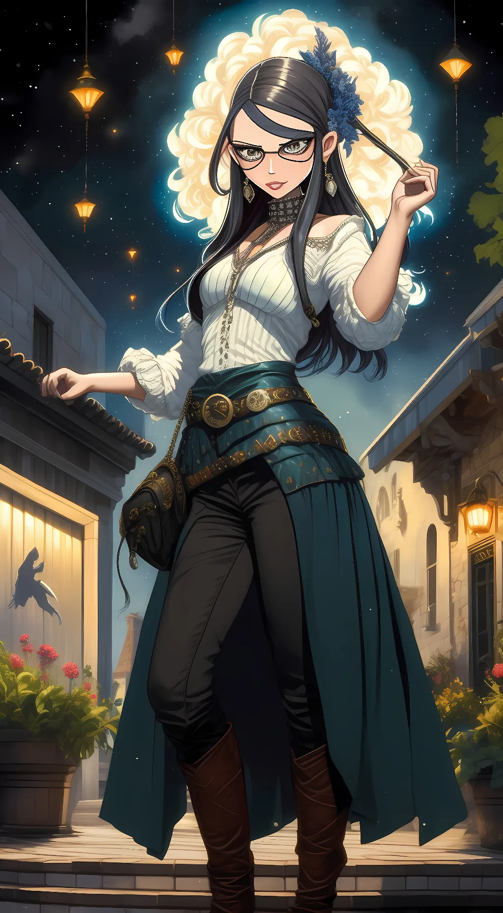 ai character: Bayonetta background