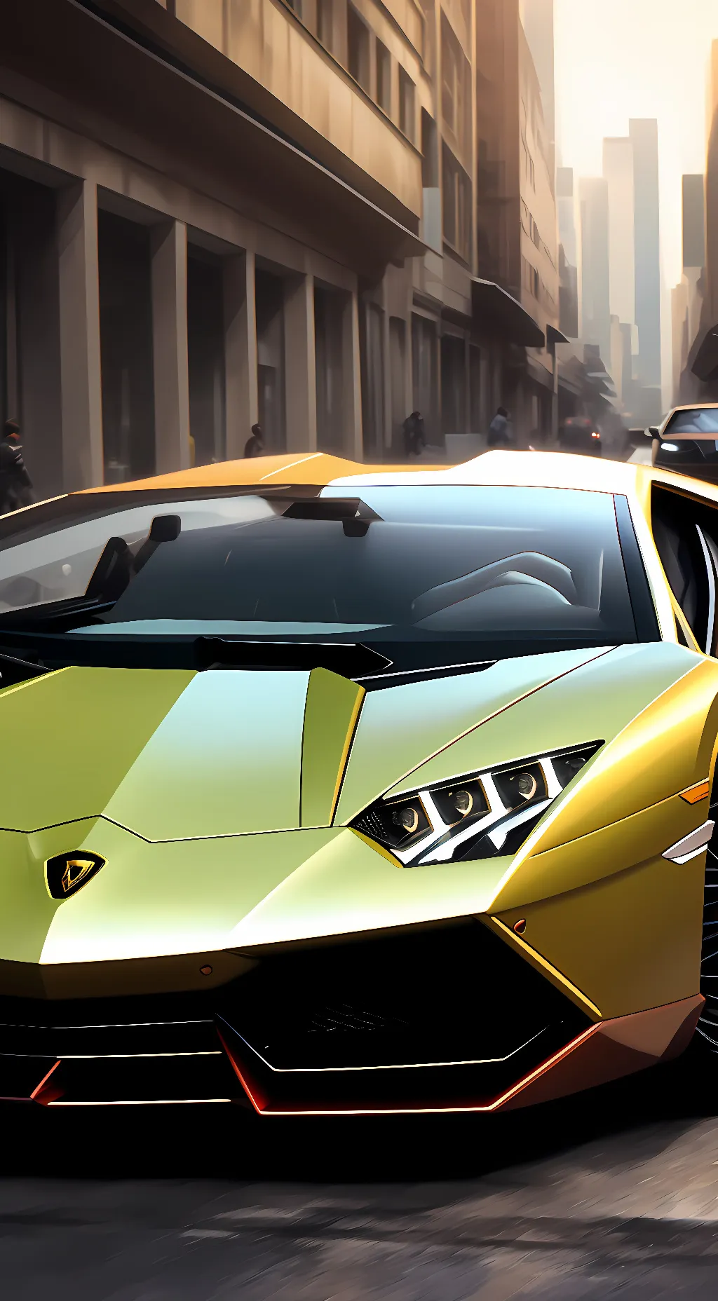 ai character: Lamborghini  background