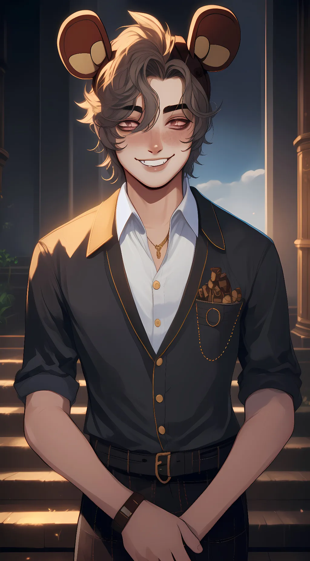 ai character: Michael Afton  background