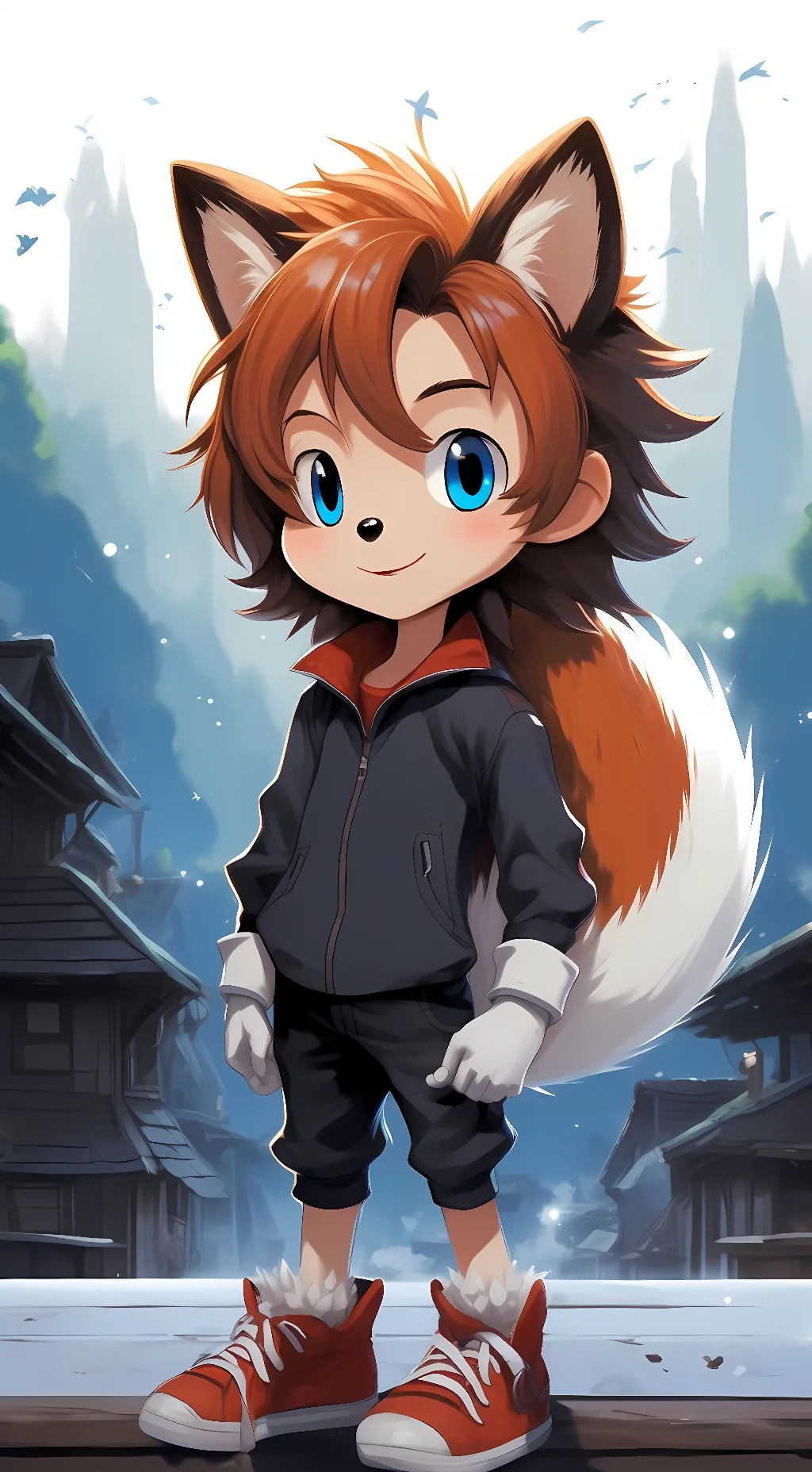 ai character: Tails The Fox background